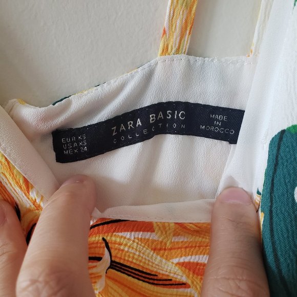 Zara Basic Floral and Leaf Print Jumpsuit - Picture 9 of 10